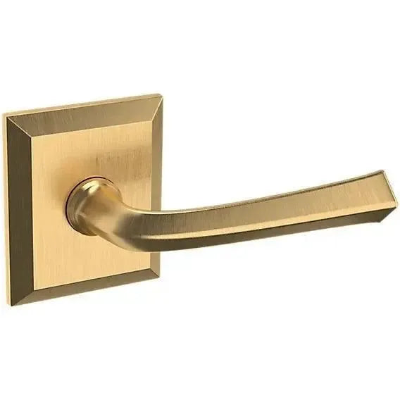 Baldwin 5141 Lever with R033 Rosette in Lifetime Satin Brass finish