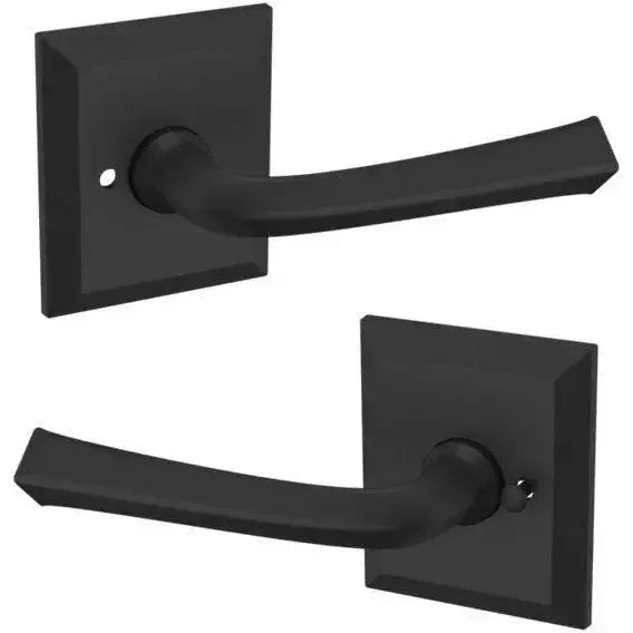 Baldwin 5141 Lever with R033 Rosette in Satin Black finish