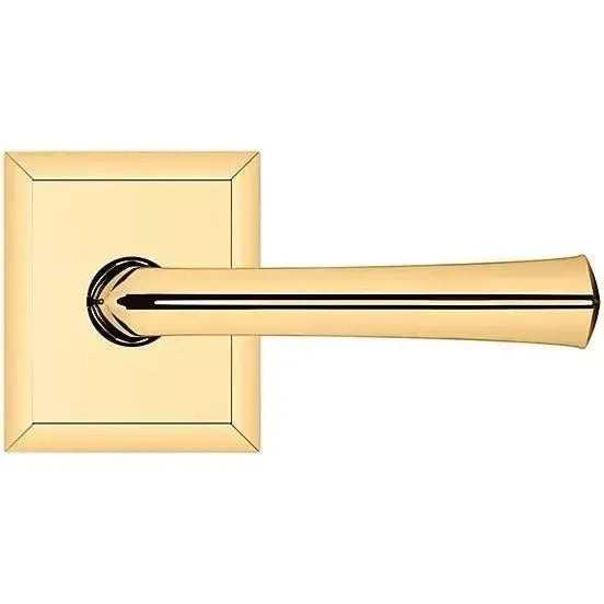 Baldwin 5141 Lever with R033 Rosette in Unlacquered Brass finish