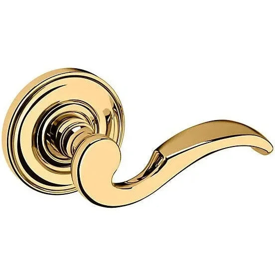 Baldwin Estate 5152 Right Handed Half Dummy Lever with 5017 Rosette in Lifetime Polished Brass finish