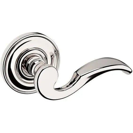 Baldwin Estate 5152 Right Handed Half Dummy Lever with 5017 Rosette in Lifetime Polished Nickel finish