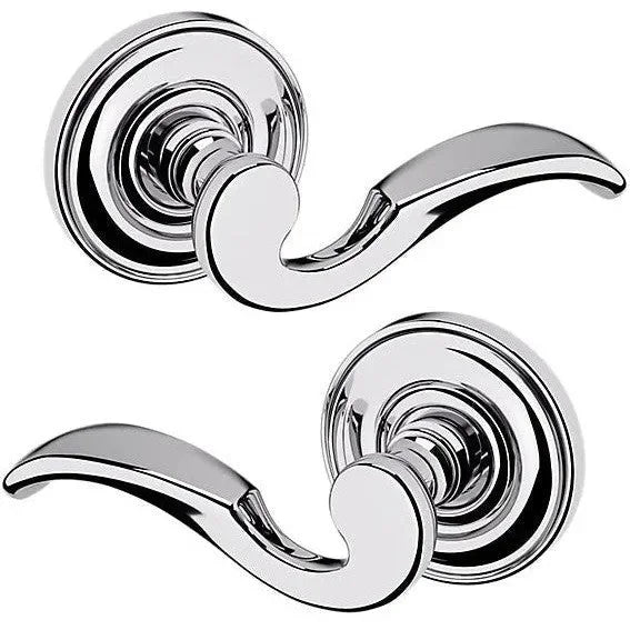 Baldwin Estate 5152 Full Dummy Lever with 5017 Rosette in Polished Chrome finish