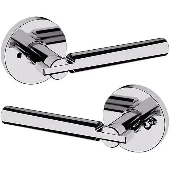 Baldwin Estate 5161 Privacy Lever with 5046 Rosette in Polished Chrome finish