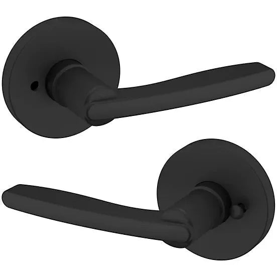 Baldwin 5164 Houston Lever with 5046 Rosette Satin Black