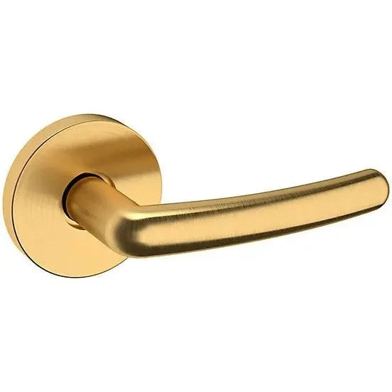 Baldwin Estate 5165 Right Handed Half Dummy Lever with 5046 Rosette in Lifetime Satin Brass finish