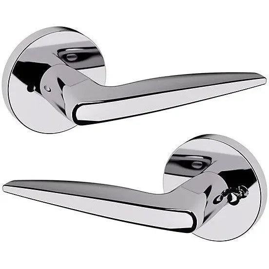 Baldwin Estate 5166 Privacy Lever with 5046 Rosette in Polished Chrome finish