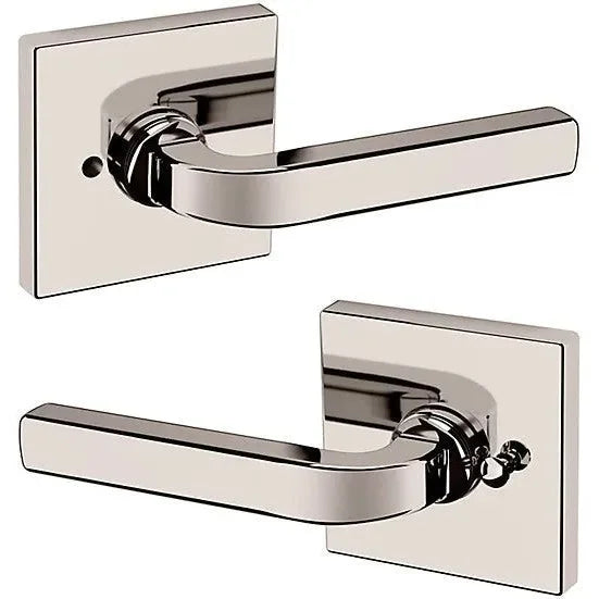Baldwin Estate 5190 Privacy Lever with R017 Rosette in Lifetime Polished Nickel finish