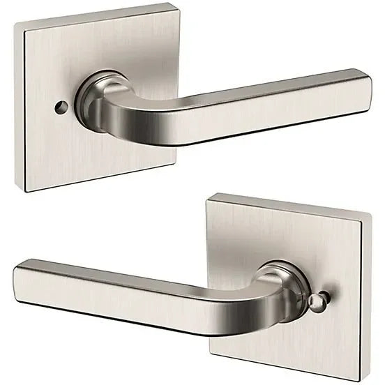 Baldwin Estate 5190 Privacy Lever with R017 Rosette in Lifetime Satin Nickel finish