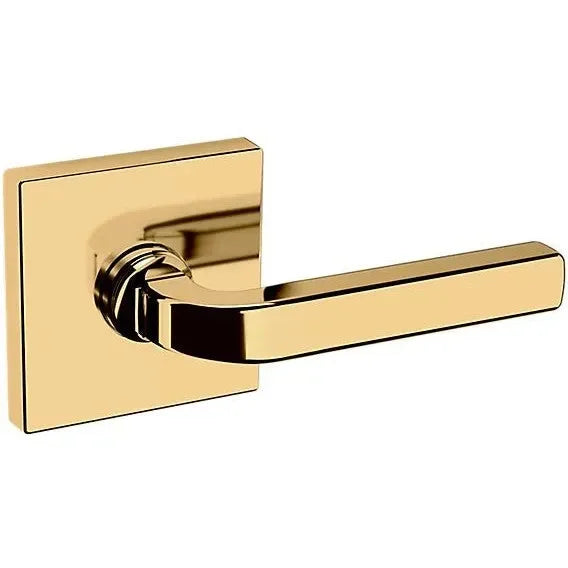 Baldwin Estate 5190 Right Handed Half Dummy Lever with R017 Rosette in Unlacquered Brass finish