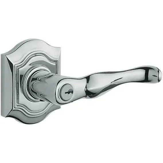 Baldwin Estate 5237 Keyed Bethpage Right Handed Lever with Bethpage Rosette in Polished Chrome finish