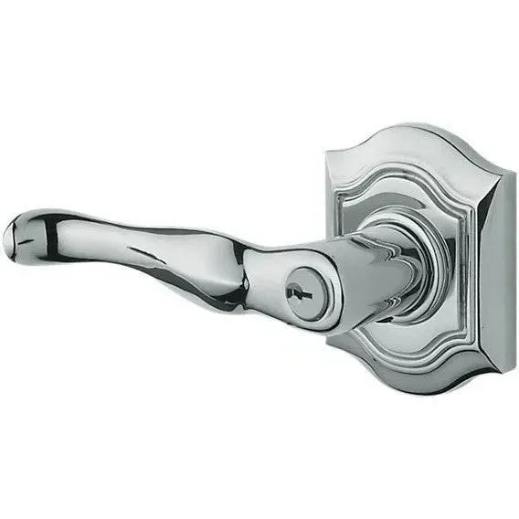 Baldwin Estate 5237 Keyed Bethpage Left Handed Lever with Bethpage Rosette in Polished Chrome finish