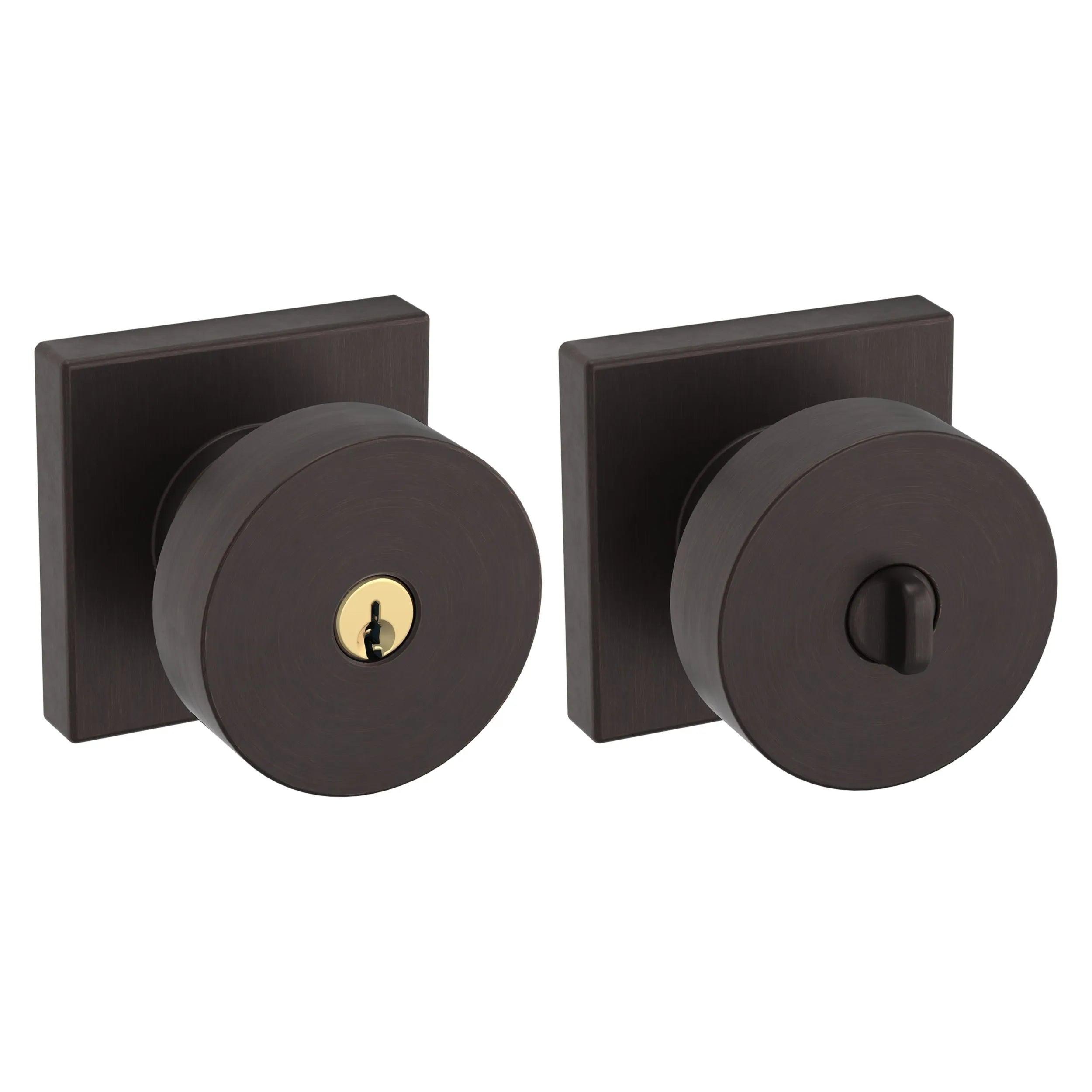 Baldwin 5250 Minneapolis Keyed Knob with Square Rosette Venetian Bronze