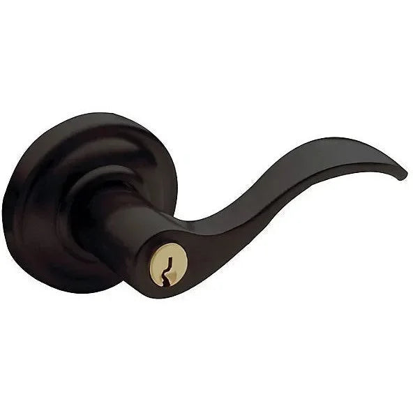 Baldwin 5255 Wave Keyed Lever with Classic Rosette Oil Rubbed Bronze
