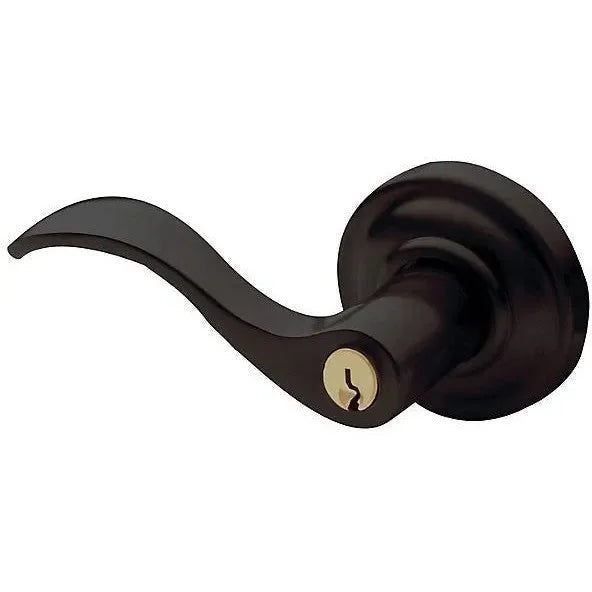 Baldwin 5255 Wave Keyed Lever with Classic Rosette Oil Rubbed Bronze