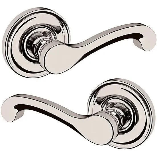 Baldwin 5445V Lever with 5048 Rosette Lifetime Polished Nickel