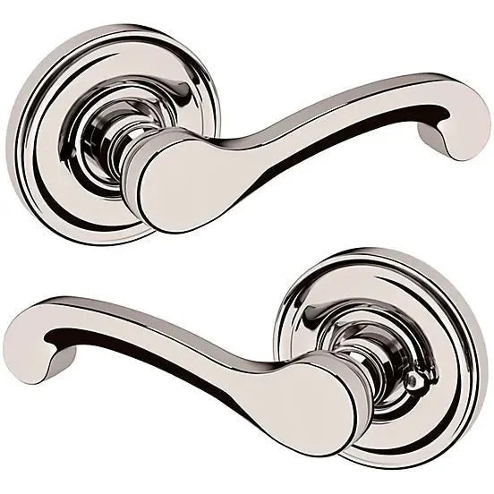 Baldwin 5445V Lever with 5048 Rosette Lifetime Polished Nickel