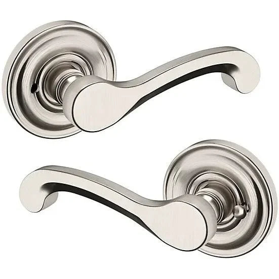 Baldwin 5445V Lever with 5048 Rosette Lifetime Satin Nickel