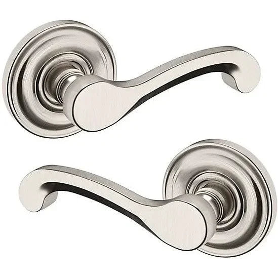 Baldwin 5445V Lever with 5048 Rosette Lifetime Satin Nickel
