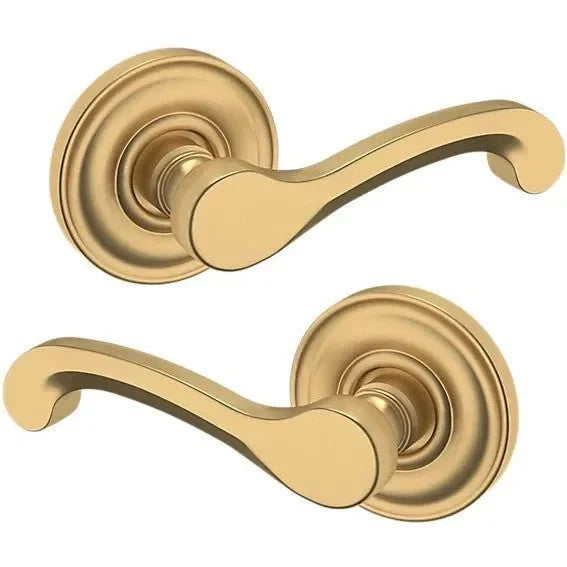 Baldwin 5445V Lever with 5048 Rosette Vintage Brass