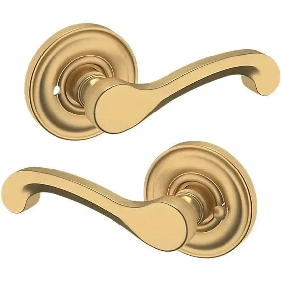 Baldwin 5445V Lever with 5048 Rosette Vintage Brass