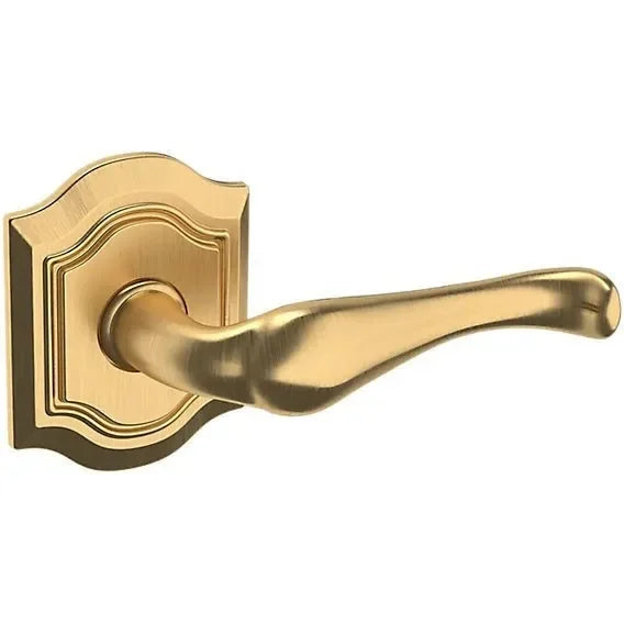 Baldwin 5447V Bethpage Lever with R027 Rosette Lifetime Satin Brass