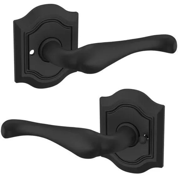 Baldwin 5447V Bethpage Lever with R027 Rosette Satin Black