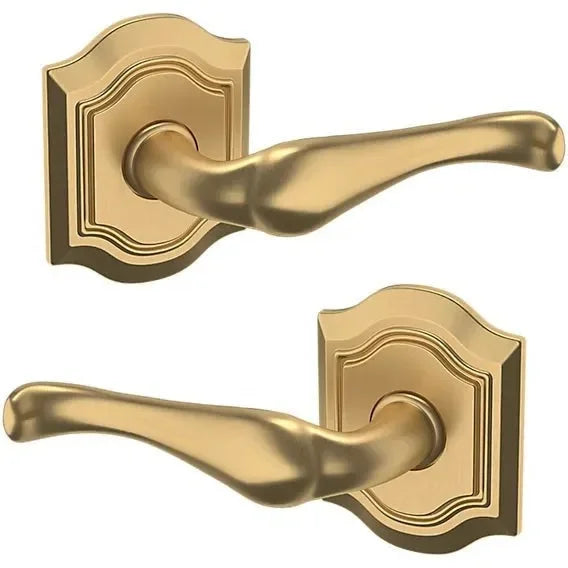 Baldwin 5447V Bethpage Lever with R027 Rosette Vintage Brass