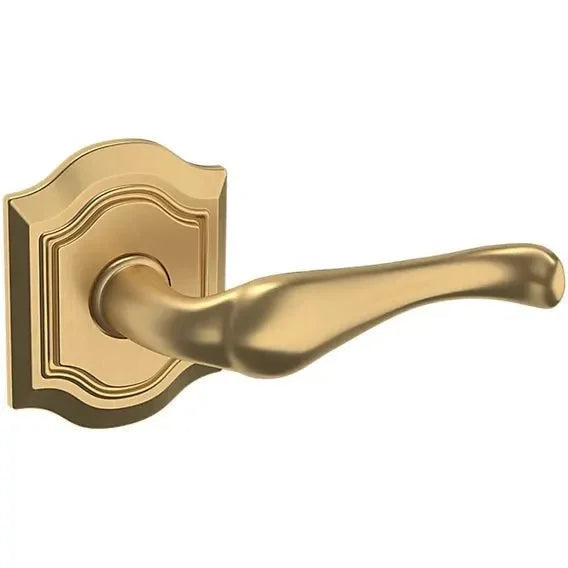 Baldwin 5447V Bethpage Lever with R027 Rosette Vintage Brass