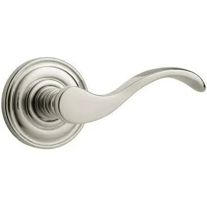 Baldwin 5455V Wave Lever with 5048 Rosette Lifetime Polished Nickel
