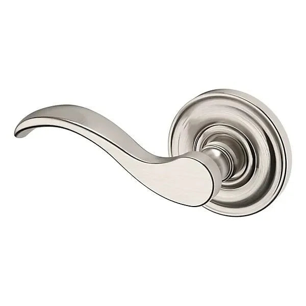 Baldwin 5455V Wave Lever with 5048 Rosette Lifetime Satin Nickel