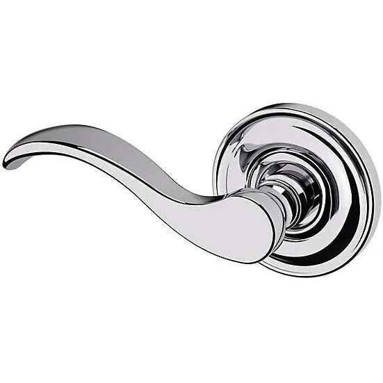 Baldwin 5455V Wave Lever with 5048 Rosette Polished Chrome