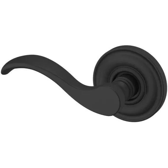 Baldwin 5455V Wave Lever with 5048 Rosette Satin Black