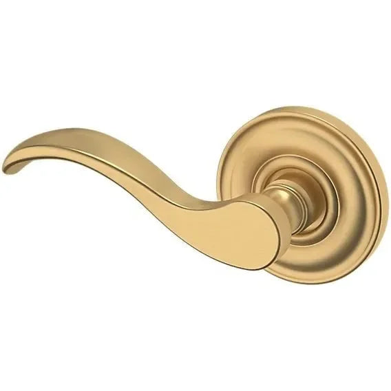 Baldwin 5455V Wave Lever with 5048 Rosette Vintage Brass