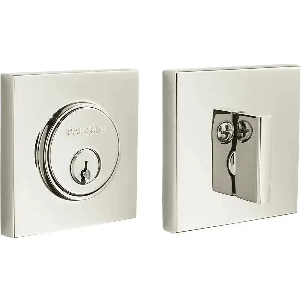 Baldwin 8220 Contemporary Square Deadbolt in Lifetime Polished Nickel finish
