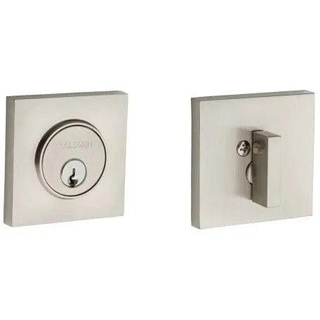Baldwin Estate 8220 Contemporary Square Deadbolt in Lifetime Satin Nickel finish