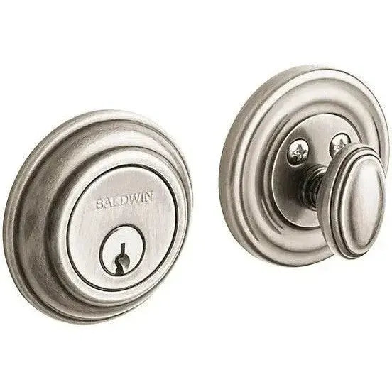 Baldwin 8231 Baltimore Traditional Deadbolt in Lifetime Satin Nickel finish
