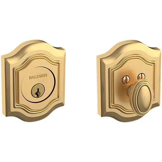 Baldwin Estate 8237 Bethpage Deadbolt in Lifetime Satin Brass finish