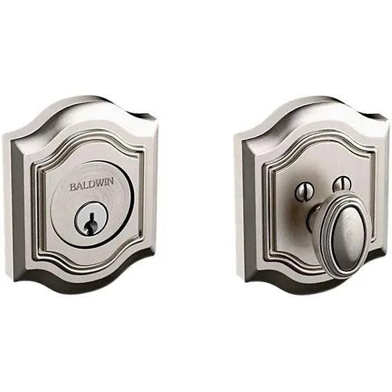 Baldwin Estate 8237 Bethpage Deadbolt in Lifetime Satin Nickel finish