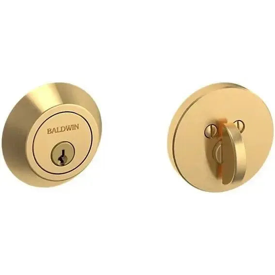 Baldwin 8241 Contemporary Deadbolt- 2 1/8" Door Prep in Lifetime Satin Brass finish