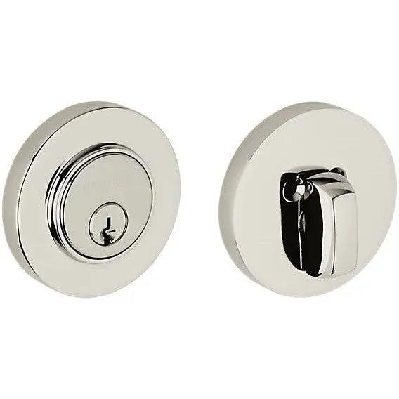Baldwin Estate 8244 Contemporary Deadbolt in Lifetime Polished Nickel finish