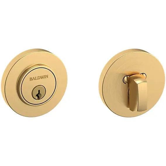 Baldwin Estate 8244 Contemporary Deadbolt in Lifetime Satin Brass finish