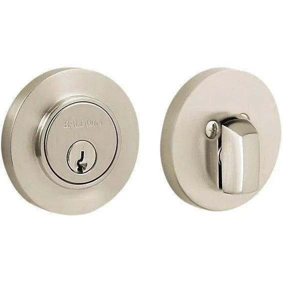 Baldwin Estate 8244 Contemporary Deadbolt in Lifetime Satin Nickel finish