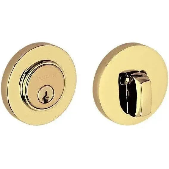 Baldwin 8244 Contemporary Deadbolt in Unlacquered Brass finish