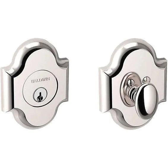 Baldwin Estate 8252 Boulder Arched Deadbolt in Lifetime Polished Nickel finish