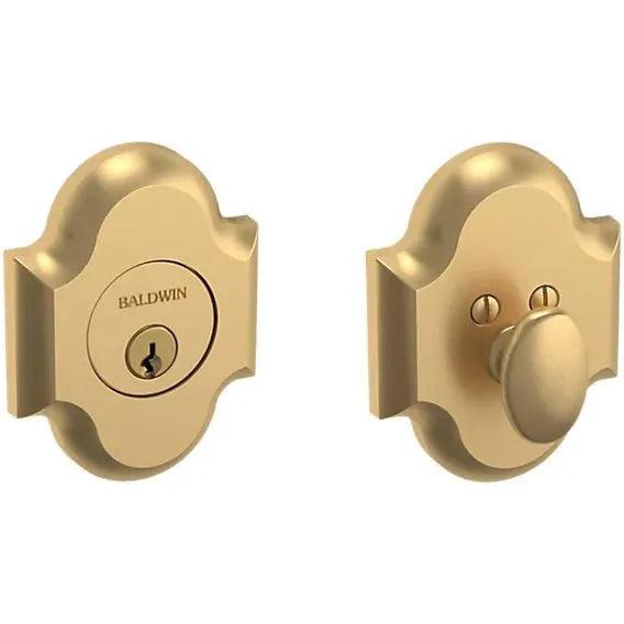 Baldwin Estate 8252 Boulder Arched Deadbolt in Vintage Brass finish