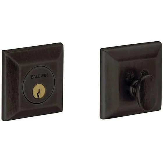 Baldwin Estate 8254 Squared Deadbolt in Oil Rubbed Bronze finish