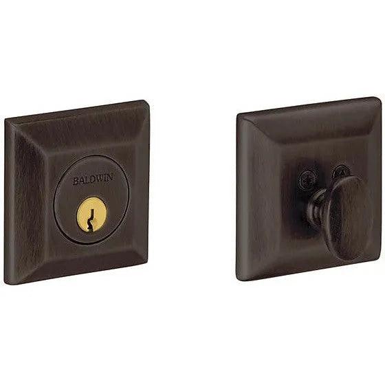 Baldwin Estate 8254 Squared Deadbolt in Venetian Bronze finish