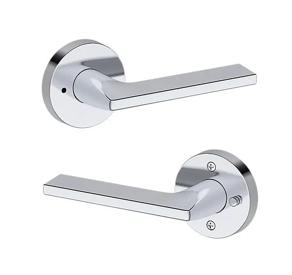 Baldwin Anaheim Hills Lever with Contemporary Round Rosette in Polished Chrome finish