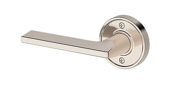 Baldwin Anaheim Hills Lever with Recessed Round Rosette in Lifetime Polished Nickel finish