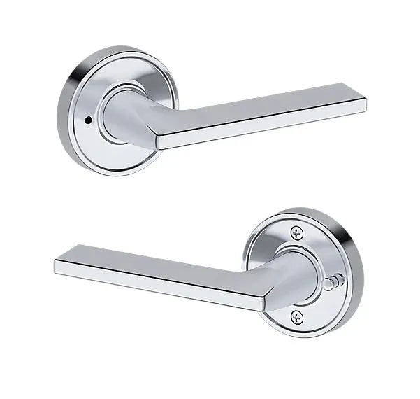 Baldwin Anaheim Hills Lever with Recessed Round Rosette in Polished Chrome finish